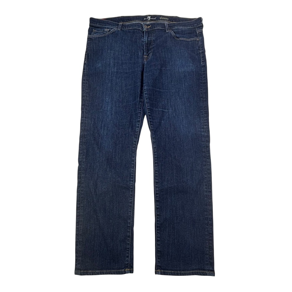 7 For All Mankind Slimmy Jeans Mens Size 40 Dark Wash Denim 30" Inseam‎